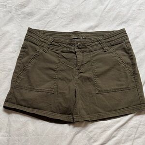Prana Dark Olive Women's Cargo Shorts